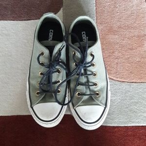 Green suede converse RARE